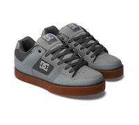 Sneaker DC SHOES "Pure", Damen, Gr. 10,5 (44), grau (carbon, gum), Obermaterial:55, 4% Leder, 44, 6% Synthetik;, Schuhe Skaterschuh Sneaker low (82391110-10,5) carbon, gum