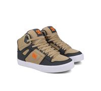 Sneaker DC SHOES "Pure High-Top", Herren, Gr. 6(38), orange (grau, tan, orange), Obermaterial: Leder / Futter: Textil / Außensohle: Gummi, Schuhe Sneaker (11918820-6) grau, tan, orange