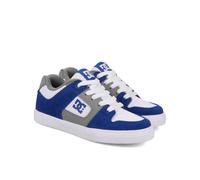 Sneaker DC SHOES "Pure", Kinder, Gr. 5(36), weiß (weiß, blau, grau), Obermaterial: Leder / Futter: Textil / Außensohle: Gummi, Schuhe Sneaker (19832804-5) weiß, blau, grau