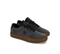 Sneaker DC SHOES "Teknic", Kinder, Gr. 6,5(38), grau (grau, gum), Obermaterial: LEDER (KUH) / FUTTER: TEXTIL / AUSSENSOHLE: GUMMI., Schuhe Sneaker (86893926-6,5) grau, gum