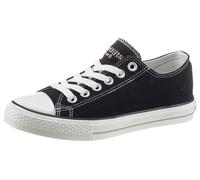 Dockers by Gerli Sneaker Schnürhalbschuh Damen Schwarz Gr. 37 dezente Logo-Stickerei