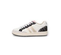 Sneaker DOCKERS BY GERLI, Damen, Gr. 39, weiß, multi, Leder, Schuhe Sneaker, Schnürschuh, Retrosneaker mit Leo-Print an der Ferse (63178142-39) weiß, multi