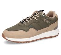 Sneaker DOCKERS BY GERLI, Herren, Gr. 41, grün (khaki, beige), Lederimitat, Textil, Schuhe Sneaker, Trekkingschuh, Outdoorschuh, Schnürschuh, Freiezeitschuh (79138931-41) khaki, beige