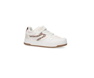 Sneaker DOCKERS BY GERLI, Mädchen, Gr. 33, rosa (weiß, multi), Lederimitat, metallic, Schuhe Sneaker, Halbschuh, Freizeitschuh, Klett-Sneaker mit Metallic Details (12796918-33) weiß, multi