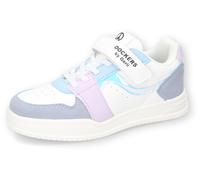 Sneaker DOCKERS BY GERLI, Kinder, Gr. 33, weiß (weiß, multi), Lederimitat, sportlich, Schuhe, Retro Sneaker, Klettschuh, Freizeitschuh mit Gummizug (40499439-33) weiß, multi