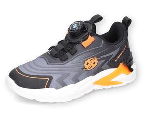 Sneaker DOCKERS BY GERLI, Mädchen, Gr. 36, bunt (grau, schwarz, orange), Textil, Schuhe Sneaker, Slip-In Sneaker, Schlupfschuh mit Schnellverschluss (18802113-36) grau, schwarz, orange