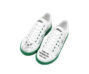 Sneaker DOGO "Ace Low-Top Sneaker Best Of Tweety And Sylvester Black Damen", Damen, Gr. 41, Normalschaft, transparent, Lederimitat, Schuhe Sneaker, Handgefertigt (81352755-41) transparent