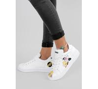 Sneaker DOGO "Ace Low-Top Sneaker Best Of Tweety And Sylvester Damen Sneaker", Damen, Gr. 37, Normalschaft, weiß, Lederimitat, Schuhe Sneaker, Handgefertigt (44703607-37) weiß
