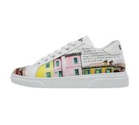 Sneaker DOGO "Ace Low-Top Sneaker Burano Island Damen Sneaker", Damen, Gr. 41, Normalschaft, weiß, Lederimitat, Schuhe Sneaker, Handgefertigt (31282217-41) weiß
