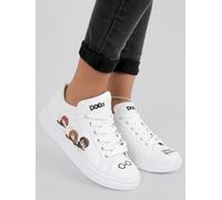 Sneaker DOGO "Ace Low-Top Sneaker Friends Till Eternity Harry Potter Damen", Damen, Gr. 40, Normalschaft, weiß, Lederimitat, Schuhe Sneaker, Handgefertigt (55711853-40) weiß