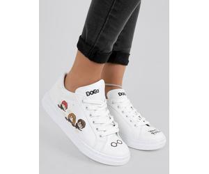 Sneaker DOGO "Ace Low-Top Sneaker Friends Till Eternity Harry Potter Damen", Damen, Gr. 40, Normalschaft, weiß, Lederimitat, Schuhe Sneaker, Handgefertigt (55711853-40) weiß