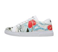 Sneaker DOGO "Ace Low-Top Sneaker Hartley's Flower Damen Sneaker", Damen, Gr. 40, Normalschaft, weiß, Lederimitat, Schuhe Sneaker, Handgefertigt (29670223-40) weiß