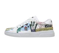 Sneaker DOGO "Ace Low-Top Sneaker I Was Here Damen Sneaker", Damen, Gr. 40, Normalschaft, weiß, Lederimitat, Schuhe Sneaker, Handgefertigt (79917915-40) weiß