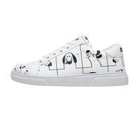 Sneaker DOGO "Ace Low-Top Sneaker I Woof You Damen Sneaker", Damen, Gr. 40, Normalschaft, weiß, Lederimitat, Schuhe Sneaker, Handgefertigt (18198820-40) weiß
