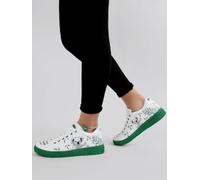 Sneaker DOGO "Ace Low-Top Sneaker Koala Hug Damen Sneaker", Damen, Gr. 41, atmungsaktiv gefüttert ungefüttert, Normalschaft, grün (weiß), Lederimitat, Schuhe Sneaker, Handgefertigt (70695467-41) weiß
