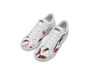 Sneaker DOGO "Ace Low-Top Sneaker Koi World Damen Sneaker", Damen, Gr. 39, Normalschaft, weiß, Lederimitat, Schuhe Sneaker, Handgefertigt (31158724-39) weiß