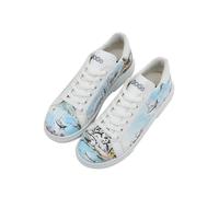 Sneaker DOGO "Ace Low-Top Sneaker Life Goes On Damen Sneaker, Ace Low-Top", Damen, Gr. 39, Normalschaft, blau, Lederimitat, Schuhe Sneaker, Handgefertigt (12538942-39) blau