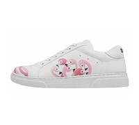 Sneaker DOGO "Ace Low-Top Sneaker Pink Paradise Damen Sneaker", Damen, Gr. 39, atmungsaktiv gefüttert ungefüttert, Normalschaft, weiß, Lederimitat, Schuhe Sneaker, Handgefertigt (70251437-39) weiß