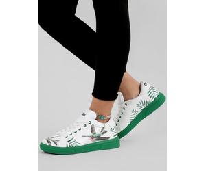 Sneaker DOGO "Ace Low-Top Sneaker Soar The Sky Damen Sneaker", Damen, Gr. 40, Normalschaft, bunt (weiß), Lederimitat, Schuhe Skaterschuh Schnürschuh Sneaker low, Handgefertigt (58134813-40) weiß