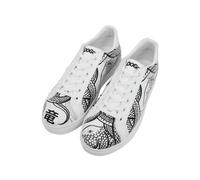 Sneaker DOGO "Ace Low-Top Sneaker The Power Of The Dragon Damen Sneaker", Damen, Gr. 45, Normalschaft, weiß, Lederimitat, Schuhe Sneaker, Handgefertigt (63553359-45) weiß