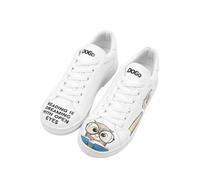 Sneaker DOGO "Ace Low-Top Sneaker The Wise Owl Damen Sneaker", Damen, Gr. 39, Normalschaft, braun (weiß, braun), Lederimitat, Schuhe Sneaker, Handgefertigt (22166930-39) weiß, braun