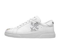 Sneaker DOGO "Ace Low-Top Sneaker Tom And Jerry Up-To-No-Good Damen Sneaker", Damen, Gr. 36, Normalschaft, weiß, Lederimitat, Schuhe Sneaker, Handgefertigt (29672334-36) weiß