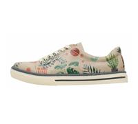 Sneaker DOGO "Classic Schnürsneaker A Pair Of Doves Damen Sneaker", Damen, Gr. 36, Normalschaft, grün (natur, grün), Lederimitat, Schuhe Sneaker, Handgefertigt (34792457-36) natur, grün