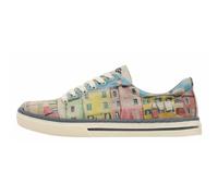 Sneaker DOGO "Classic Schnürsneaker A Pair Of Doves Damen Sneaker", Damen, Gr. 39, Normalschaft, gelb (natur, gelb), Lederimitat, Schuhe Sneaker, Handgefertigt (53455805-39) natur, gelb