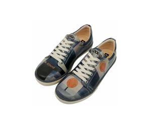 Sneaker DOGO "Classic Schnürsneaker Be Different Damen Sneaker", Damen, Gr. 37, Normalschaft, blau, Lederimitat, Schuhe Sneaker, Handgefertigt (71624835-37) blau