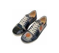 Sneaker DOGO "Classic Schnürsneaker Be Different Damen Sneaker", Damen, Gr. 39, Normalschaft, blau, Lederimitat, Schuhe Sneaker, Handgefertigt (71624835-39) blau
