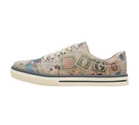 Sneaker DOGO "Classic Schnürsneaker Dogo Stamp Damen Sneaker", Damen, Gr. 41, Normalschaft, beige (natur), Lederimitat, Schuhe Sneaker, Handgefertigt (42582552-41) natur