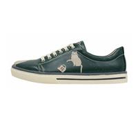 Sneaker DOGO "Classic Schnürsneaker I Do What I Want Damen Sneaker", Damen, Gr. 37, Normalschaft, grün, Lederimitat, Schuhe Sneaker, Handgefertigt (77379136-37) grün