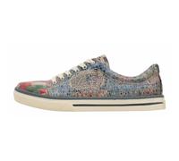 Sneaker DOGO "Classic Schnürsneaker Never Ending Story Damen Sneaker, Classic", Damen, Gr. 38, Normalschaft, bunt (mehrfarbig, blau, rot), Lederimitat, Schuhe Sneaker, Handgefertigt (28956139-38) mehr