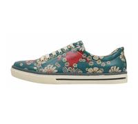 Sneaker DOGO "Classic Schnürsneaker Never Ending Story Damen Sneaker, Classic", Damen, Gr. 40, Normalschaft, bunt (mehrfarbig, rot, blau), Lederimitat, Schuhe Sneaker, Handgefertigt (94581868-40) mehr