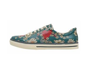 Sneaker DOGO "Classic Schnürsneaker Never Ending Story Damen Sneaker, Classic", Damen, Gr. 41, Normalschaft, bunt (mehrfarbig, rot, blau), Lederimitat, Schuhe Sneaker, Handgefertigt (94581868-41) mehr