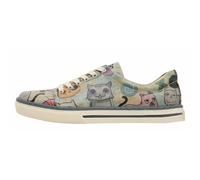 Sneaker DOGO "Classic Schnürsneaker Never Ending Story Damen Sneaker, Classic", Damen, Gr. 39, Normalschaft, bunt (mehrfarbig), Lederimitat, Schuhe Sneaker, Handgefertigt (89911533-39) mehrfarbig