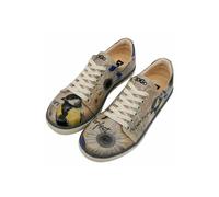 Sneaker DOGO "Classic Schnürsneaker Picture Perfect Damen Sneaker", Damen, Gr. 38, Normalschaft, bunt (natur), Lederimitat, Schuhe Sneaker, Handgefertigt (22051503-38) natur