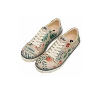 Sneaker DOGO "Classic Schnürsneaker Plant Lady Damen Sneaker", Damen, Gr. 38, Normalschaft, bunt (natur), Lederimitat, Schuhe Skaterschuh Schnürschuh Sneaker low, Handgefertigt (62029369-38) natur