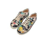 Sneaker DOGO "Classic Schnürsneaker The Wise Owl Damen Sneaker", Damen, Gr. 39, Normalschaft, schwarz, Lederimitat, Schuhe Sneaker, Handgefertigt (28138150-39) schwarz