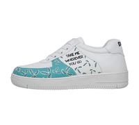 Sneaker DOGO "Dice Low-Top Sneaker Wonder Lola Bunny Damen Sneaker", Damen, Gr. 39, Normalschaft, grün (weiß, grün), Lederimitat, Schuhe Sneaker, Handgefertigt (77250146-39) weiß, grün
