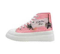 Sneaker DOGO "Fiora High-Top Sneaker A Little Paris Always Damen Sneaker", Damen, Gr. 41, Normalschaft, rosa, Textil, Schuhe Sneaker, Handgefertigt (52757004-41) rosa
