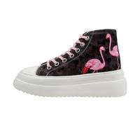 Sneaker DOGO "Fiora High-Top Sneaker Brown Tropical Damen Sneaker", Damen, Gr. 37, Normalschaft, braun, Textil, Schuhe Sneaker, Handgefertigt (31499532-37) braun