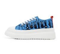 Sneaker DOGO "Freya Low-Top Sneaker Line Of Rabbits Damen Sneaker", Damen, Gr. 38, Normalschaft, blau, Textil, Schuhe Sneaker, Handgefertigt (78646010-38) blau