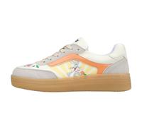 Sneaker DOGO "Monet Low-Top Sneaker Hop Into Nature Damen Sneaker", Damen, Gr. 39, Normalschaft, bunt (weiß), Lederimitat, Schuhe Sneaker, Handgefertigt (34088136-39) weiß