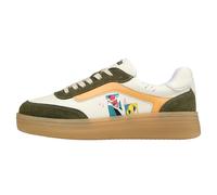Sneaker DOGO "Monet Low-Top Sneaker Sylvester And Tweety Damen Sneaker", Damen, Gr. 36, Normalschaft, weiß, Lederimitat, Schuhe Sneaker, Handgefertigt (97549552-36) weiß