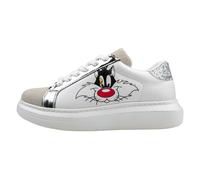 Sneaker DOGO "Verona Low-Top Sneaker Puddy Tat Damen Sneaker", Damen, Gr. 40, Normalschaft, weiß, Lederimitat, Schuhe Sneaker, Handgefertigt (33881728-40) weiß