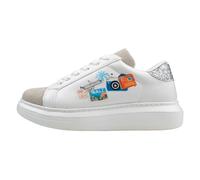 Sneaker DOGO "Verona Low-Top Sneaker Travel Collage Damen Sneaker", Damen, Gr. 39, Normalschaft, weiß, Lederimitat, Schuhe Sneaker, Handgefertigt (50250922-39) weiß