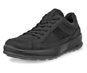 Sneaker ECCO "Byway", Herren, Gr. 43, schwarz, Leder, Textil, Schuhe Sneaker, Halbschuh, Freizeitschuh, Schnürschuh mit softem Schaftrand (73185247-43) schwarz