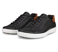 Sneaker ECCO "ECCO Soft 7 M", Herren, Gr. 49, braun (schwarz, braun), Leder, Schuhe Sneaker, Freizeitschuh, Halbschuh, Schnürschuh mit genoppter Laufsohle (24374425-49)