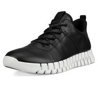 Sneaker ECCO "GRUUV M", Herren, Gr. 46, schwarz, Glattleder, Schuhe Sneaker, Freizeitschuh, Halbschuh, mit herausnehmbarer Dual-Fit-Innensohle (94279810-46) schwarz